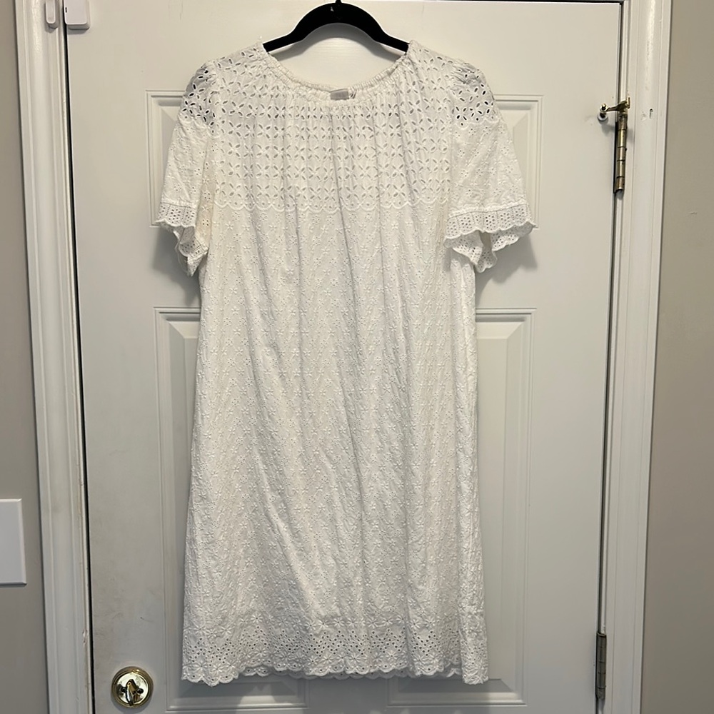GAP Elegant Eyelet White Dress